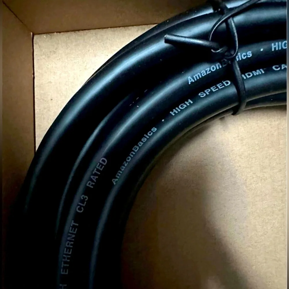 NWT Amazon Basics HDMI CL3 Cable 15 feet